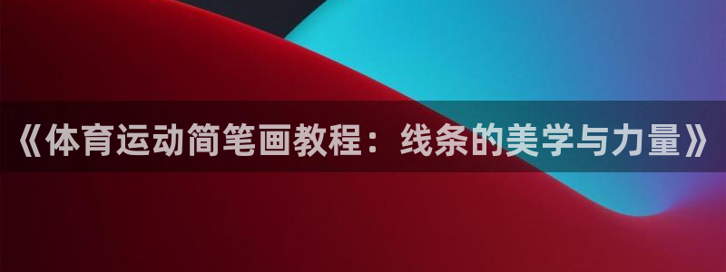 678体育知识：《体育运动简笔画教程：线条的美学与力量》